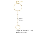 Detail view of 18K gold hand harness with dimensions 16-21cm and weight 4g measurements - Rhinestone Inlaid Style (07)