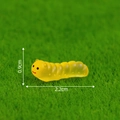 Miniature yellow glowing caterpillar resin figurine for succulent DIY landscape 2.2cm - Small / Yellow