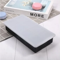 Square black silicone ice cube tray with 15 compartments and a clear lid - 8-Square Ice Tray with Lid Black
