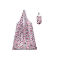 Foldable polyester shopping bag with red strawberry and cherry print and hook - 16kg / 38*58cm / Strawberry Cherry (XC-27)