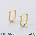 Créoles en forme de U en acier inoxydable doré, 16x12mm, pour un style minimaliste chic - Or