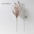 Champagnegoldener Weihnachtszweig A46-22131 mit rosa Kugeln und Glitzer, 52cm - Champagnergold Glitzer Zweig Mittel