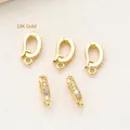 14K vergoldete Zirkonia Anhängerschlaufen für DIY Schmuck Halsketten im 5er Set - 7.3*12.7mm / 18K Gold