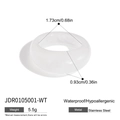 Parametri dettagliati dell'anello in acciaio inossidabile bianco, diametro 1,73 cm - Stile in Acciaio Inossidabile Bianco (JDR0105001-WT)