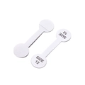 White self-adhesive jewelry size label for rings with size 12 print and dumbbell shape - Size 12 / 100pcs Pack / White