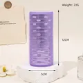 Purple self-grip hair roller for bangs, 5cm diameter cylinder curler for volume - 12cm / Purple