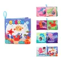 Ocean theme soft cloth baby book featuring colorful sea animals and English words - Ocean Animals (16g)