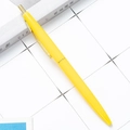 Stylo à bille rétractable jaune vif avec clip et finitions en métal doré élégant - Pointe Balle 1,0 mm / Orange