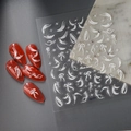 3D αυτοκόλλητα νυχιών με λευκούς φιόγκους και στρας για διακόσμηση μανικιούρ - Στυλ Φιόγκος (CO-171)
