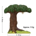 Panda Schaukel Baumzweig Figur aus braunem Harz, 9 cm hoch Schreibtisch Deko mit Haken - Simulation Baum Modell Deko