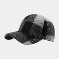 Warm classic plaid wool baseball cap for winter featuring black and white checker pattern - Color 3 / Black Grey Plaid