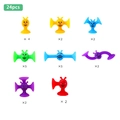 24-piece set of colorful silicone suction cup building blocks for kids' sensory play - 24 Pcs Small Bee Set + OPP Bag