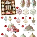 Set decorazioni natalizie con palline rosa e verdi, orsetti e ciondoli auto regalo - Confezione Regalo Tre Orsi (Arcobaleno/Orso)