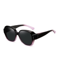 Lunettes de soleil polarisées pour femmes avec monture dégradée noir et violet - Lentille standard / Monture noir violet Verre gris noir