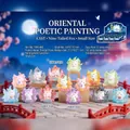 Collection of 九尾狐 fox figurine blind boxes in various colors with scenic background - -460 Oriental Poetic Nine-tailed Fox Set 12 / Full Box Set