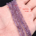 Natürliche lila Amethystperlen in 2mm 3mm und 4mm auf einem 15-Zoll-Strang - 15 Zoll/Strang / 2mm Facettiert