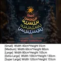 Christmas tree static window sticker showing various size options and dimensions - Small (40*55CM) / Hand-drawn Christmas Tree
