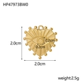 Macro view of gold heart pendant with evil eye motif and product size measurements - Gold Heart Evil Eye Pendant (HP47973BW0)