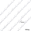 Silver stainless steel star chain link DIY jewelry accessory 12mm stars 1m length - #10 Star Link 6x12mm / 1 Meter/Pack