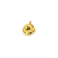 Polished gold stainless steel donut-shaped pendant with bail for jewelry making - Letter O