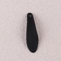 Minimalist black acrylic teardrop earring with textured matte pearl finish charm - 10Pcs Long Style / Black