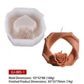 Moule en silicone couronne de roses avec bougie florale circulaire marron clair - GJ-085-1 (Moule Couronne de Roses)