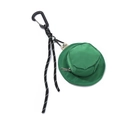 Mini borsa portamonete verde a cappello con cerniera argento e fibbia da montagna nera - Verde Tipo Gancio