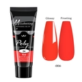 04 Red nail extension poly gel in 15ml tube with glossy and matte finish display - Vivid Red (04)