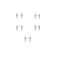 Macro view of ten rose gold cross pendants with sparkling zircons for DIY jewelry making - 4# Rose Gold Rhinestone Cross (10Pcs)