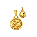 18K gold plated Scorpio zodiac pendant featuring embossed scorpion and constellation map - Scorpio (SP343G-8)