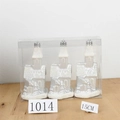 Three-piece set of silver snowy house Christmas ornaments made of PVC with glitter accents - Silver White Snow House Pendant (3pcs/15cm)