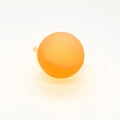 Reusable orange silicone water balloon with quick-fill clip for outdoor water games - Orange