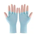 Pink and blue latex household gloves Size M with non-slip texture for cleaning - Size M Blue