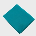 Folded turquoise mercerized cotton jersey headscarf for women on a grey background - 20 Turquoise