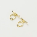 14k gold plated tulip shaped OT clasp connector for DIY jewelry making in golden finish - 14K Tulip Shaped OT Clasp - 4Pcs/Pack
