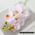 Artificial light pink Phalaenopsis orchid silk flower spray with 5 heads and buds 45cm - 5 Heads/Single Branch / Light Pink