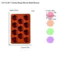 Brown 11-cavity sheep silicone mold for chocolate making and DIY crafts 20x12x2.1cm - 11-Cavity Sheep (D5116-3B) / 20x12x2.1cm / Coffee