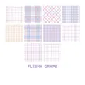 Fleshy Grape purple grid memo pad set with 200 sheets and 10 minimalist patterns - Fleshy Grape