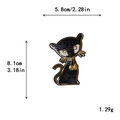 Black and gold sequined cat patch for clothing DIY, size 5.8cm x 8.1cm weight 1.29g - Small Black Gold Cat-17