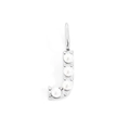 Silver stainless steel letter J pendant featuring white pearls for DIY jewelry making - Letter J / Steel