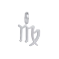 Silver stainless steel Virgo zodiac pendant necklace with a minimalist polished finish - Virgo - Steel