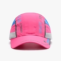Rosa und blaue schnelltrocknende Baseballkappe mit Mesh-Einsätzen und Reflektorstreifen - Fuchsia