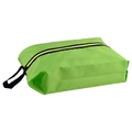 Portable fluorescent green shoe storage bag with ripstop texture and black zipper - Fluorescent Green-Grid Style