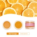 Hydrating orange lip scrub and balm set in S02 variant with a smooth and grainy texture - Small Particle / S02# Orange