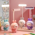 Cute astronaut rabbit LED desk lamps in blue, pink, and white with flexible gooseneck - Cute Rabbit Style (With Pencil Sharpener)
