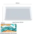 Stampo in silicone bianco per tavoli in resina 60x30x10cm con design rettangolare - Stampo per Tavolo River Rettangolare
