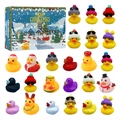 Christmas rubber duck advent calendar with 24 unique festive toy ducks in a gift box - Christmas Occupation Dress-up Advent Calendar (XT-96-1 (Box Size 31.2*22.6*5.8))