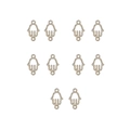 Flache Darstellung von 10 goldenen Hamsa-Hand-Anhängern für DIY-Schmuck und Basteln - 2#-Gold Hand der Fatima (10 Stk)