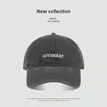 Dark grey washed cotton baseball cap with white COYENRAT letter embroidery detail - COYB Cap-Dark Grey