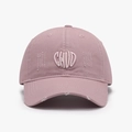 Rosa Baseballkappe mit CHUD 3D-Stickerei und modischen Distressed-Effekten am Schirm - Rosa